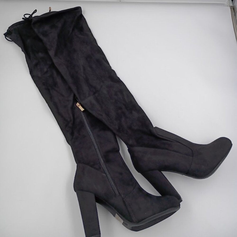 Journee Maya Over- The- Knee Boot, Black, Women's Size 6